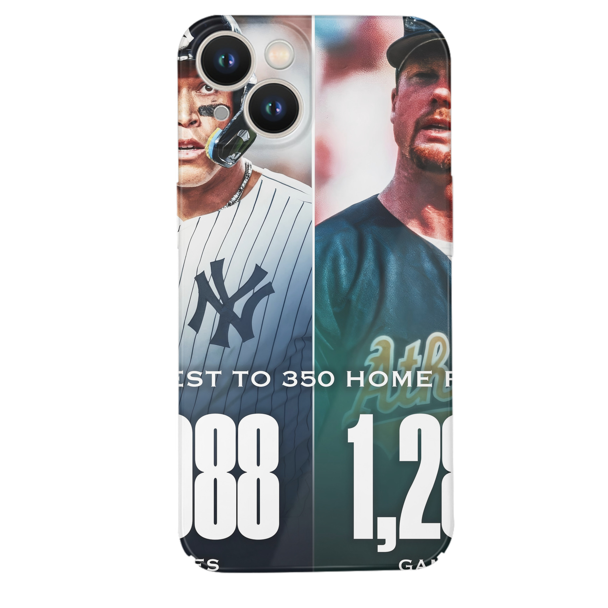 Aaron Judge's 350th Career Home Runs IPhone 14 Series Full-Cover Hard Case – Shockproof With Raised Camera Protection – Precise Cutouts, Wireless Charging Compatible – Durable, Anti-Yellowing, Easy To Clean